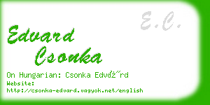 edvard csonka business card